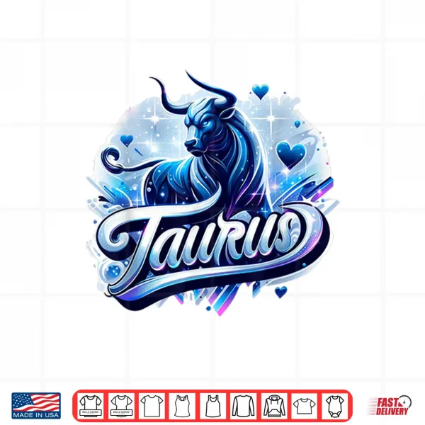 Design Taurus Zodiac Symbol Horoscope Astrology Birthday Shirt