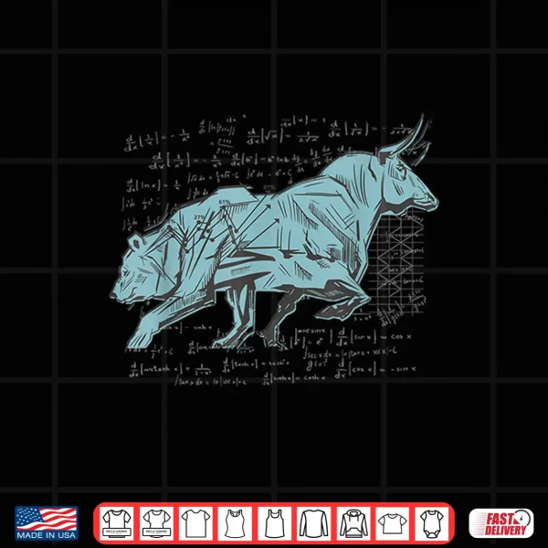 Design Taurus versus Bear Stock Market Investor Options Trader Shirt