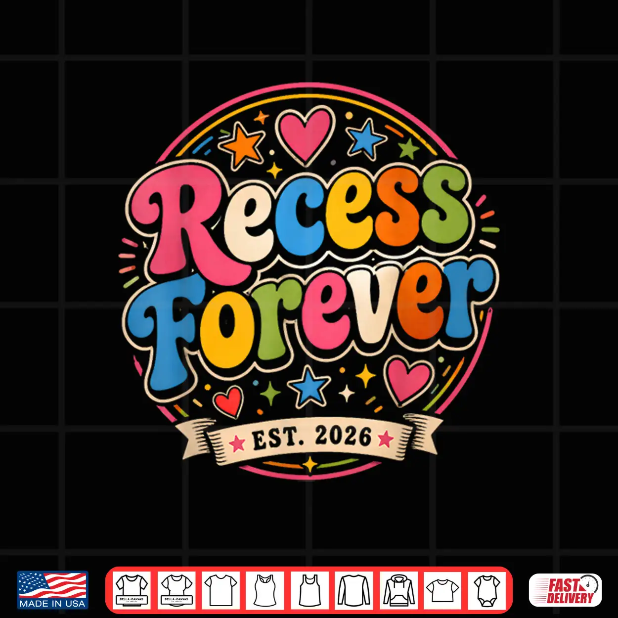 Teacher Retirement School Recess Forever Est 2026 Shirt Teacher Retirement School Recess Forever Est 2026 Shirt