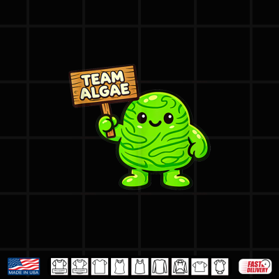 Team Algae Funny Pond Scum Mascot Design Shirt 4 Design Team Algae Funny Pond Scum Mascot Design Shirt 1
