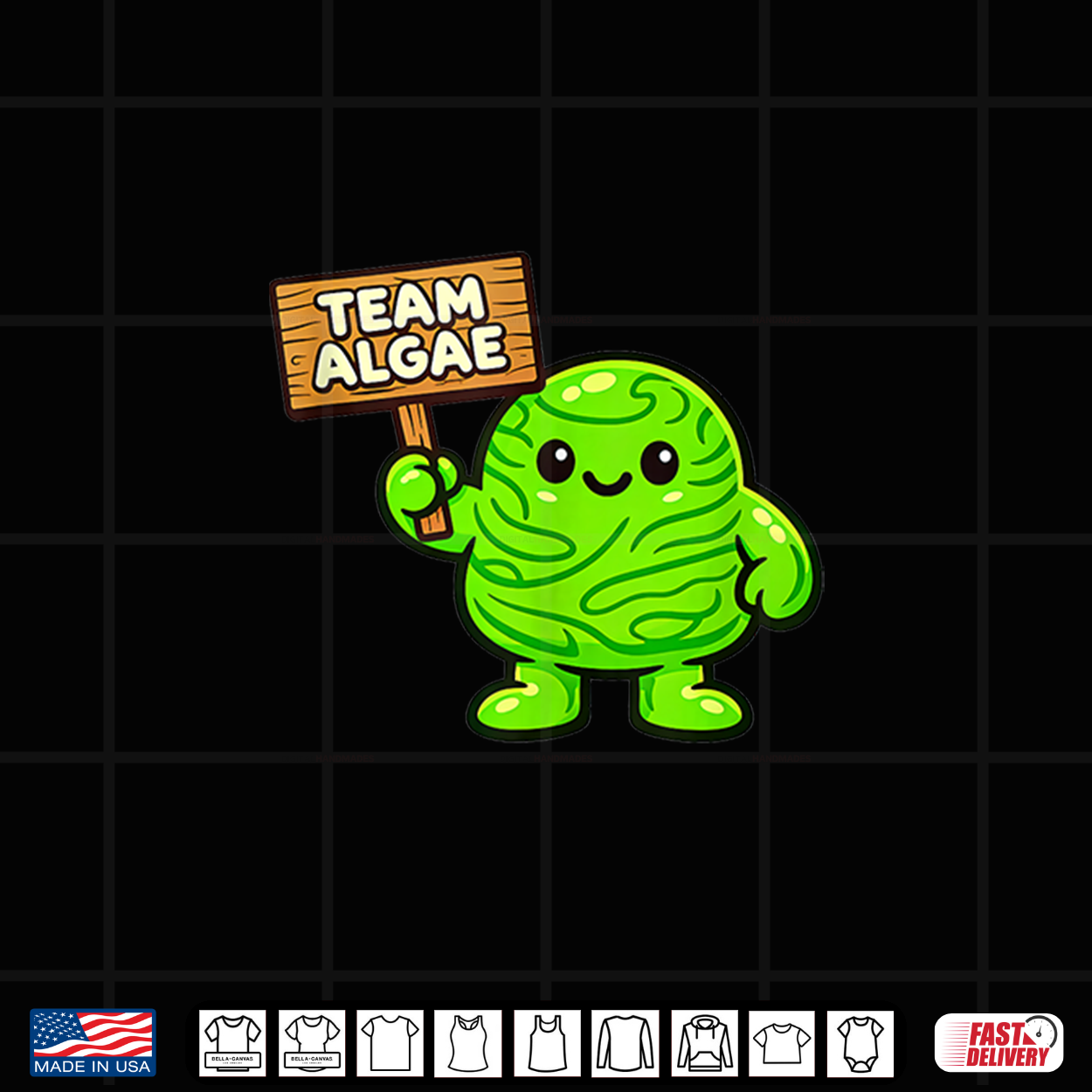Team Algae Funny Pond Scum Mascot Design Shirt Team Algae Funny Pond Scum Mascot Design Shirt