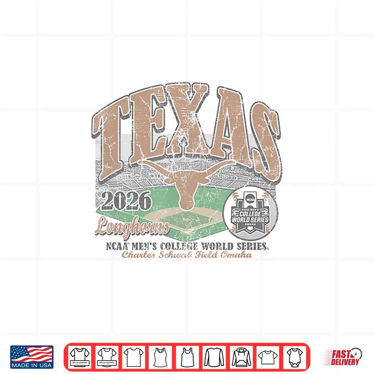 Texas Longhorns College World Series 2026 Cws Baseball Shirt Texas Longhorns College World Series 2026 Cws Baseball Shirt