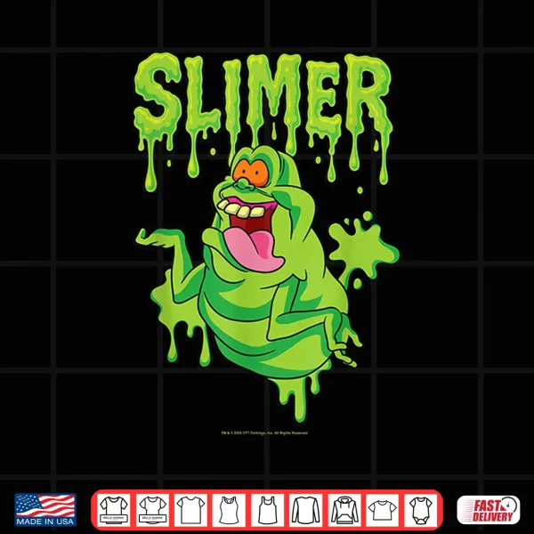 The Real Ghostbusters Ecto Green Slimer Retro 80'S Cartoon Shirt 4 Design The Real Ghostbusters Ecto Green Slimer Retro 80s Cartoon Shirt