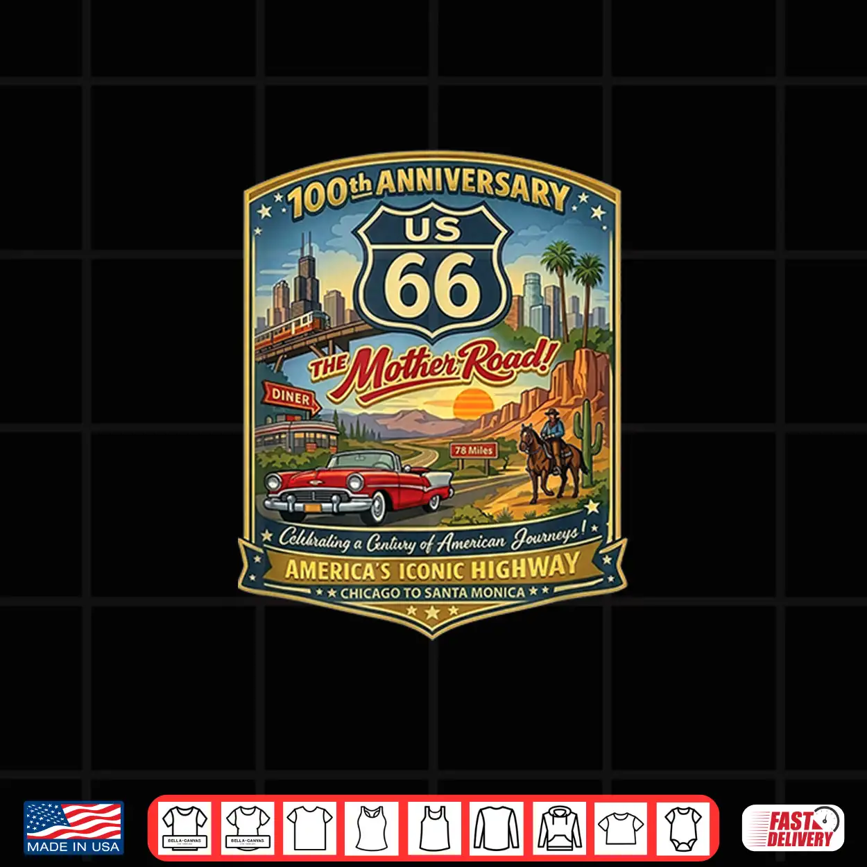 Us Hwy 66 100Th Anniversary Centennial The Mother Road Shirt Us Hwy 66 100Th Anniversary Centennial The Mother Road Shirt