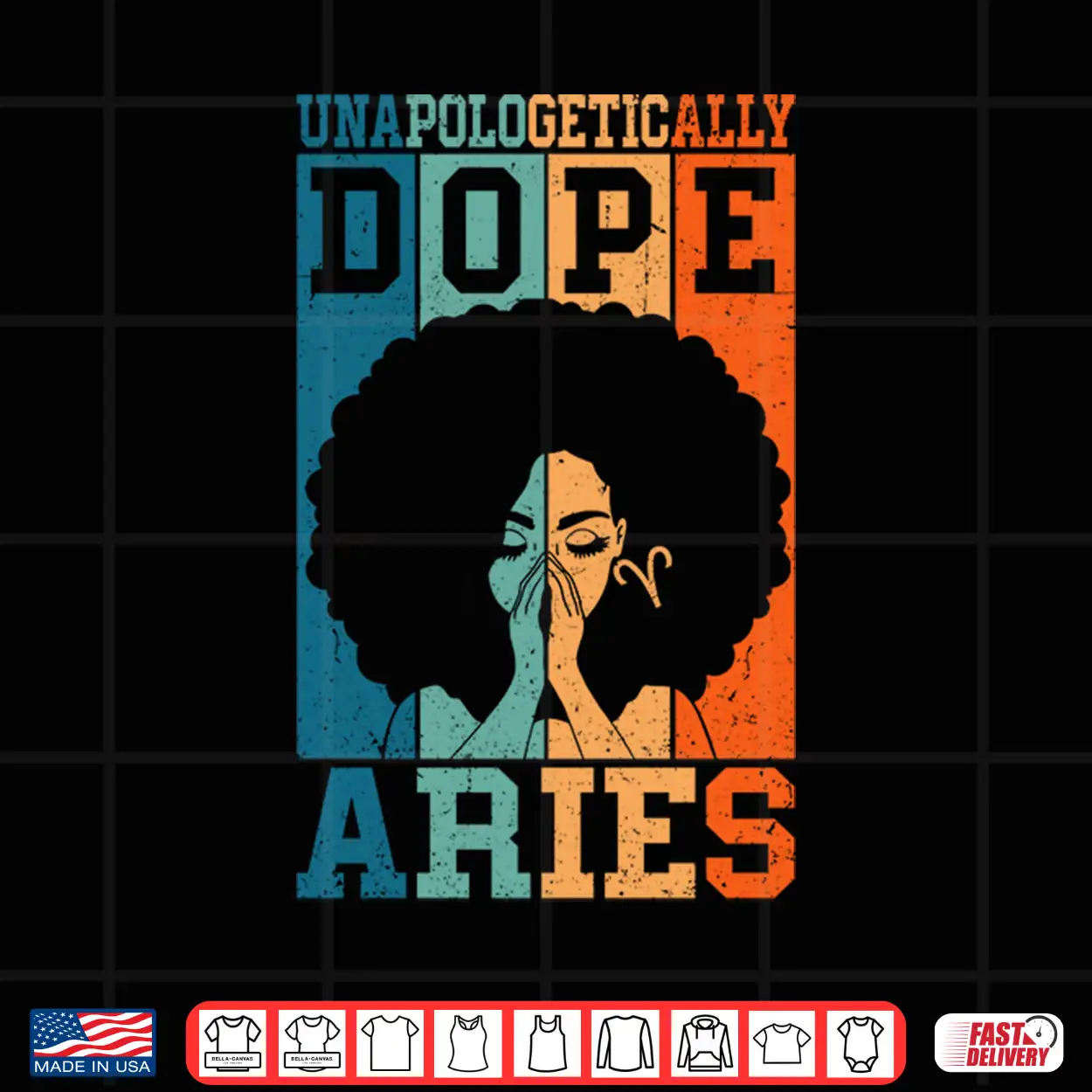Unapologetically Dope Aries Retro Afro Hair Black Woman Performance Shirt Unapologetically Dope Aries Retro Afro Hair Black Woman Performance Shirt