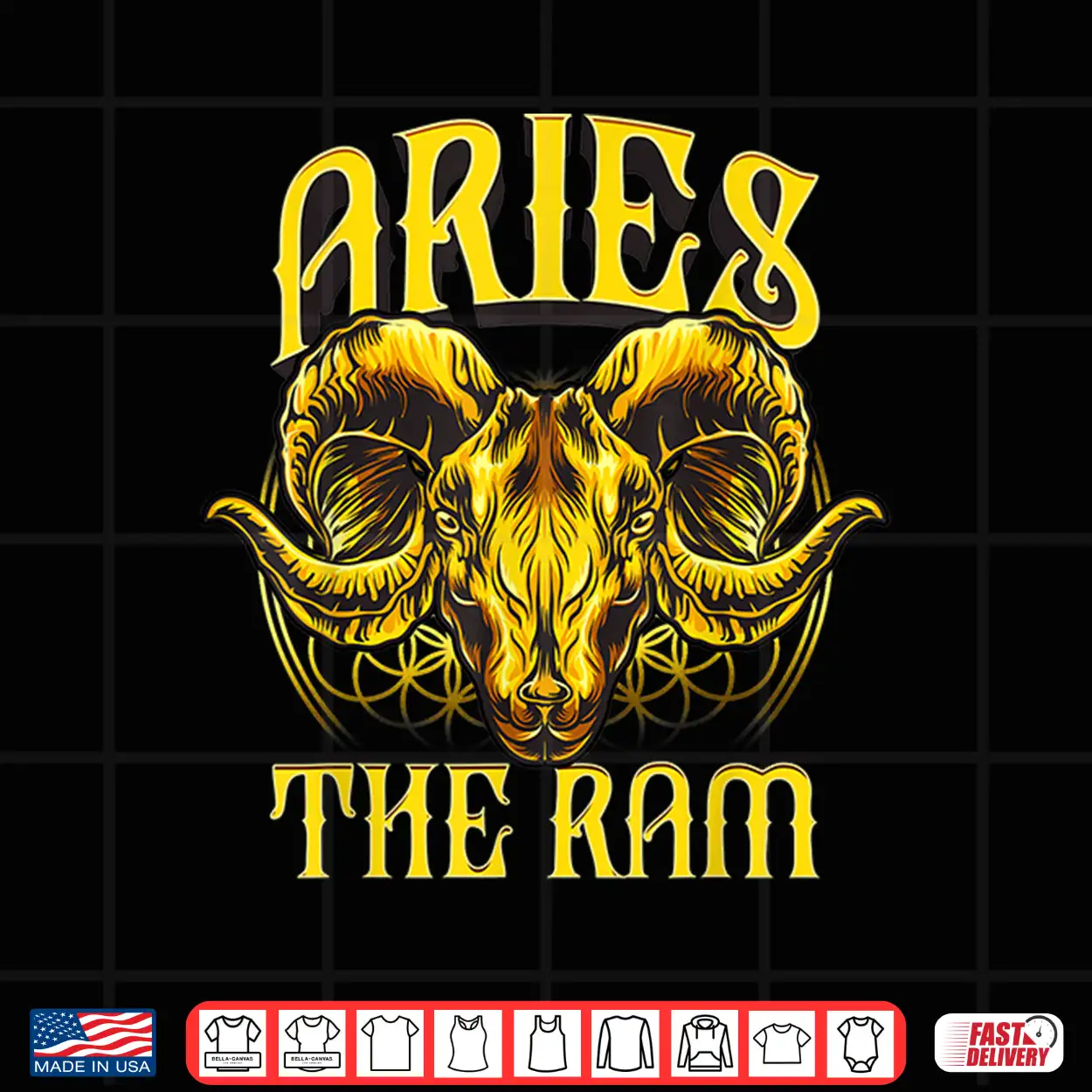 Unique Aries Art Gift With Golden Ram For Horoscope Lovers Shirt Unique Aries Art Gift With Golden Ram For Horoscope Lovers Shirt