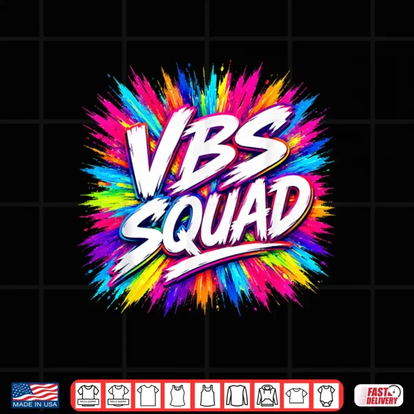 Vbs Squad Colorful Splash Vacation Bible School Volunteer Shirt 4 Design VBS Squad Colorful Splash Vacation Bible School Volunteer Shirt