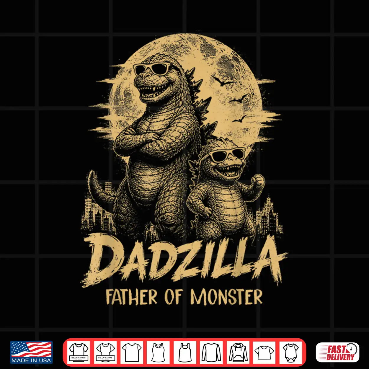 Vintage Dadzilla Father Of The Monsters Dad Son Daughter Shirt Vintage Dadzilla Father Of The Monsters Dad Son Daughter Shirt