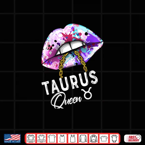 Womens Sexy Womens Taurus Queen Lips Zodiac Star Sign Chain Shirt 4 Design Womens Sexy Womens Taurus Queen Lips Zodiac Star Sign Chain Shirt