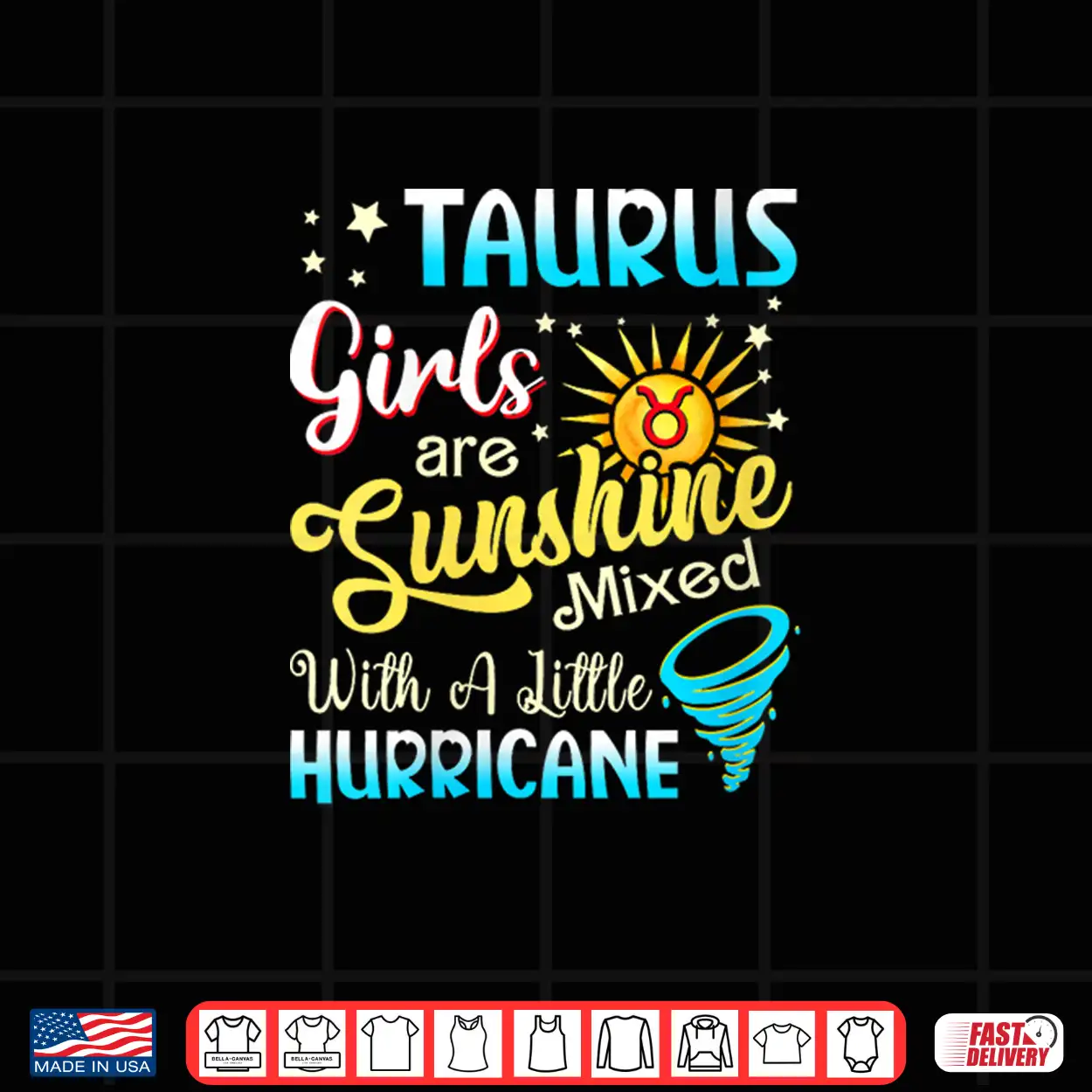 Womens Taurus Girls Are Sunshine Mixed Little Hurricane Shirt Womens Taurus Girls Are Sunshine Mixed Little Hurricane Shirt