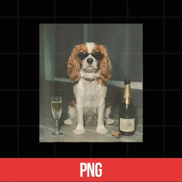Cavalier King Charles Drinking Champagne Shirt 5 Digital Cavalier King Charles Drinking Champagne Shirt