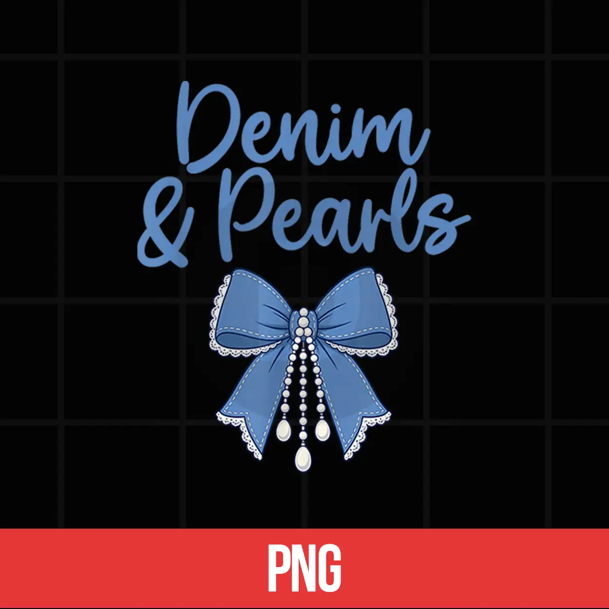 Denim And Pearls Girl Fashionable Coquette Bow Trendy Jeans Shirt Denim And Pearls Girl Fashionable Coquette Bow Trendy Jeans Shirt
