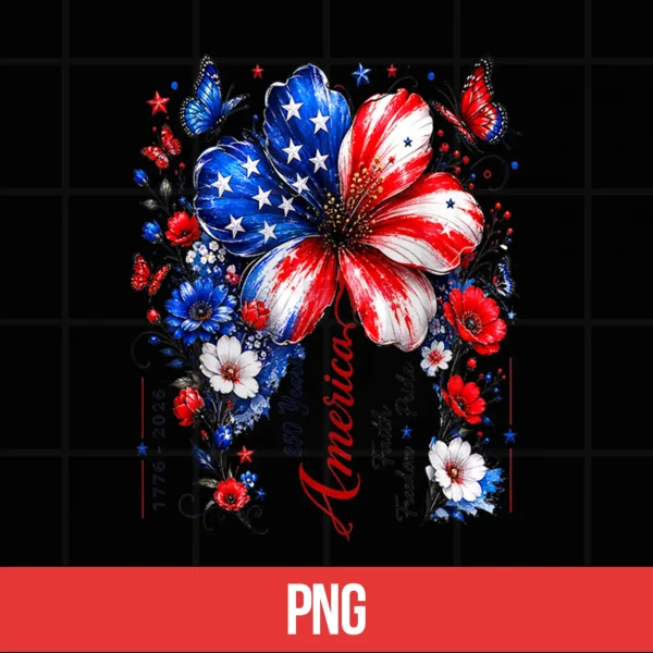 Floral Usa Flag 250Th Anniversary 1776 2026 4Th Of July Shirt 5 Digital Floral USA Flag 250th Anniversary 1776 2026 4th of July Shirt