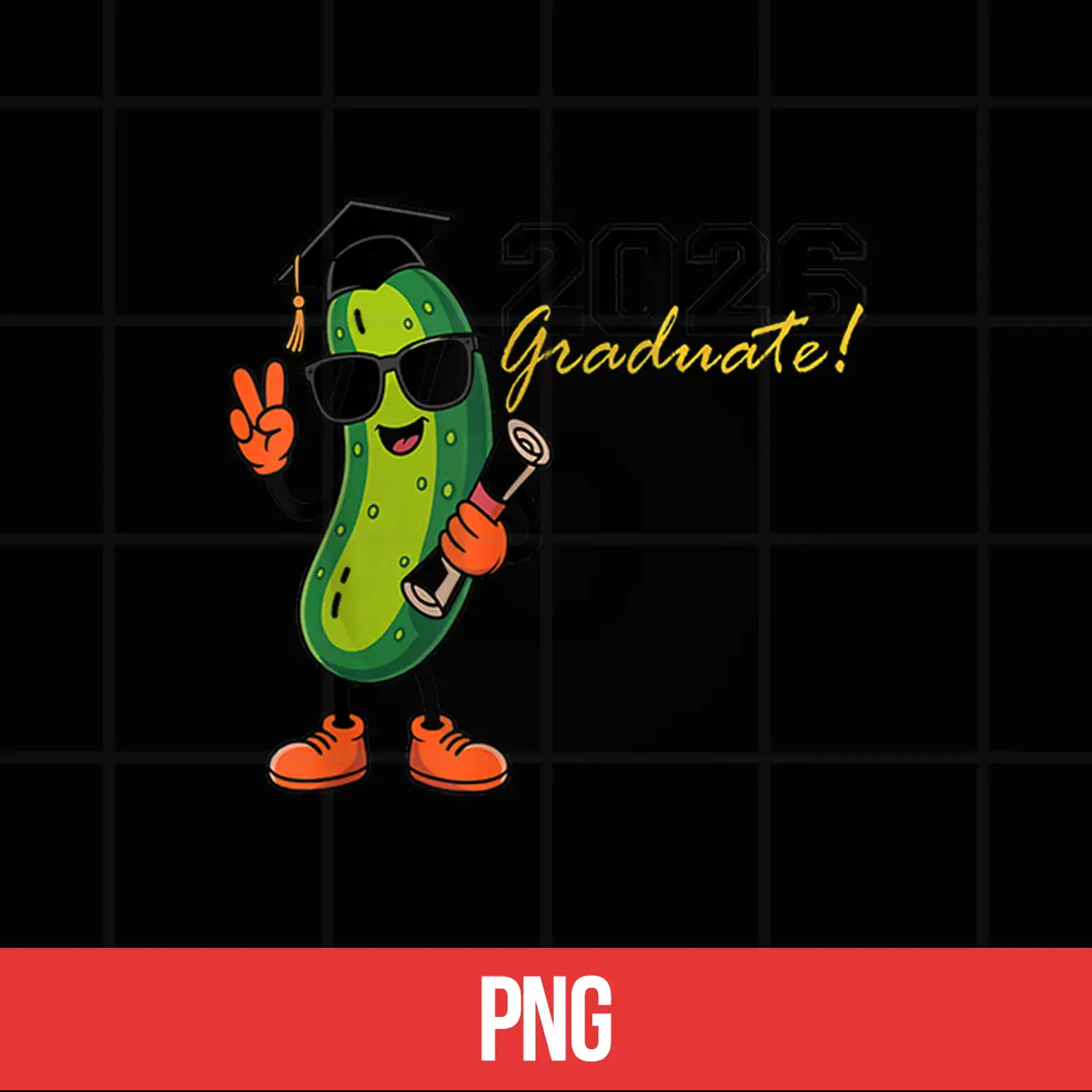 Funny Pickle 2026 Graduation Cartoon Design T Shirt Funny Pickle 2026 Graduation Cartoon Design T Shirt