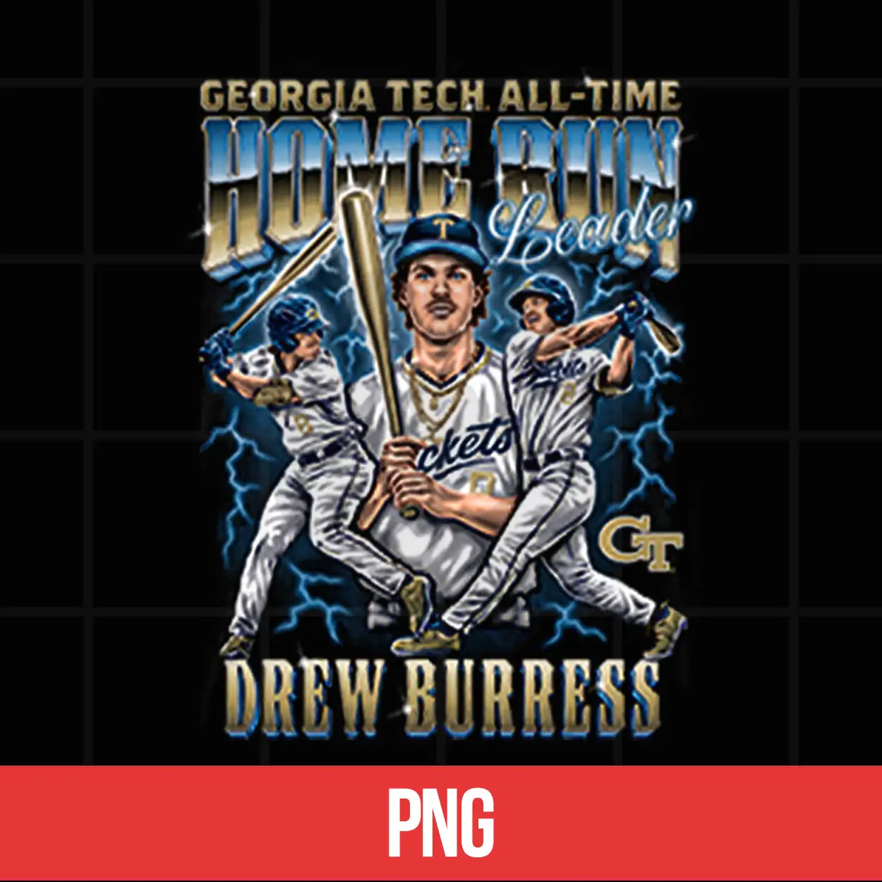 Georgia Tech All Time Home Run Leader Drew Burress Shirt Georgia Tech All Time Home Run Leader Drew Burress Shirt