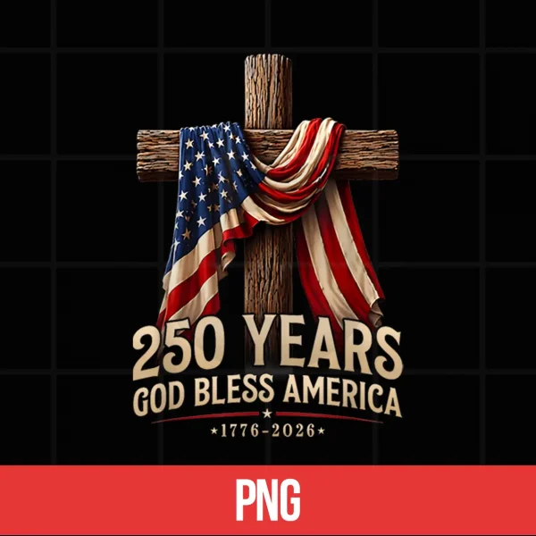 Digital God Bless America 250 Years 1776 2026 Christian 4th of July Shirt