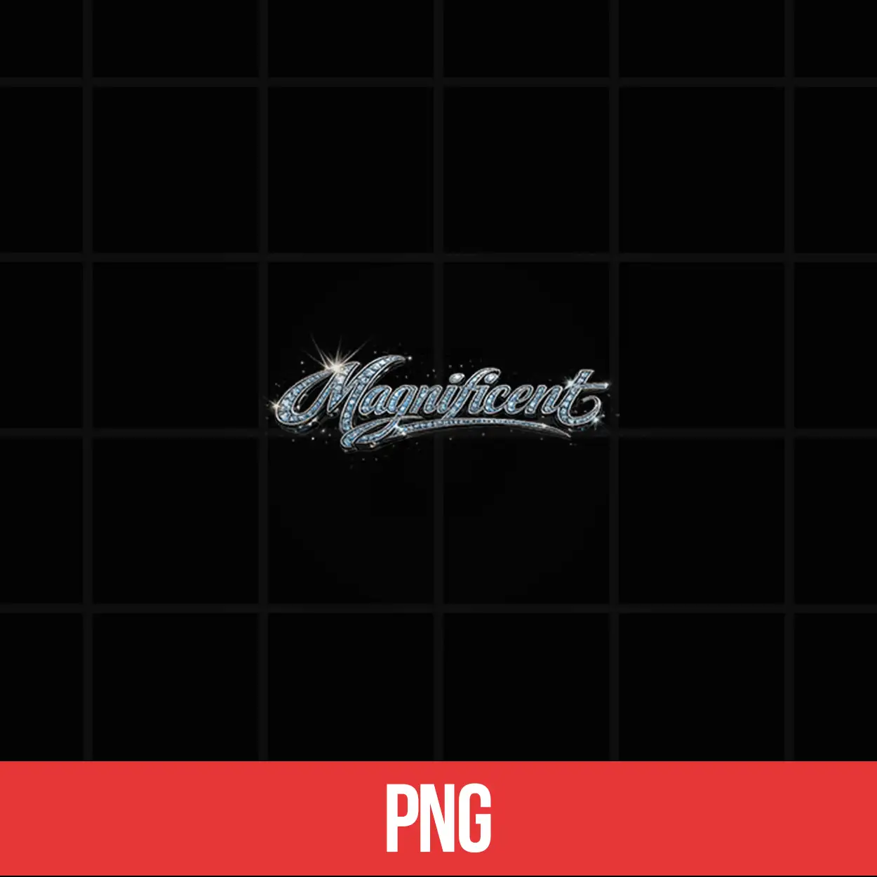 Magnificent Script Text Design Blue Silver Graphic Shirt Magnificent Script Text Design Blue Silver Graphic Shirt