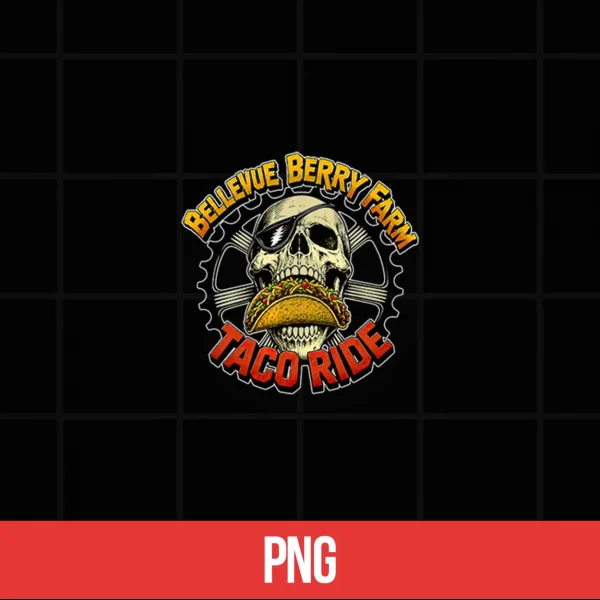 Digital Taco Ride Pirate Skull Eyepatch Gear Wheel Shirt