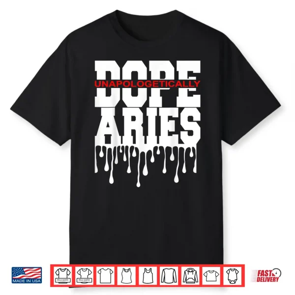 Dope Queen King Graphic Decor Aries Astrology Zodiac Shirt