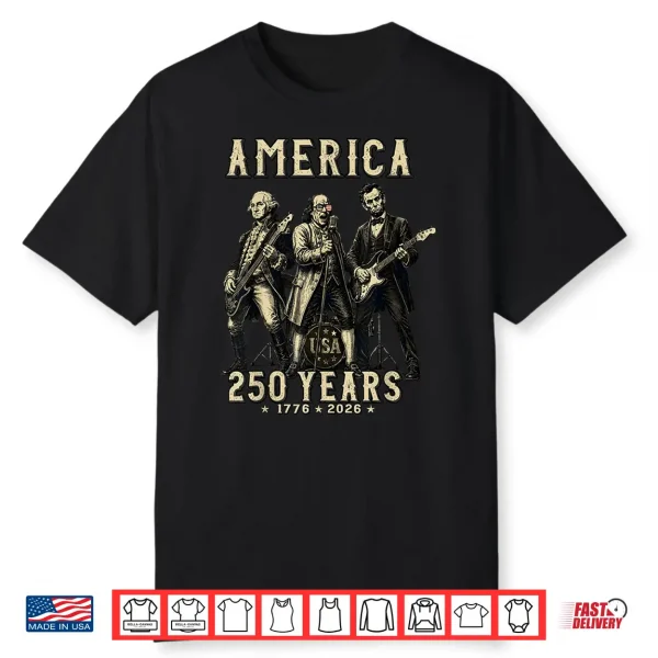 Franklin’S Founding Fathers Band 250 Years Usa Shirt