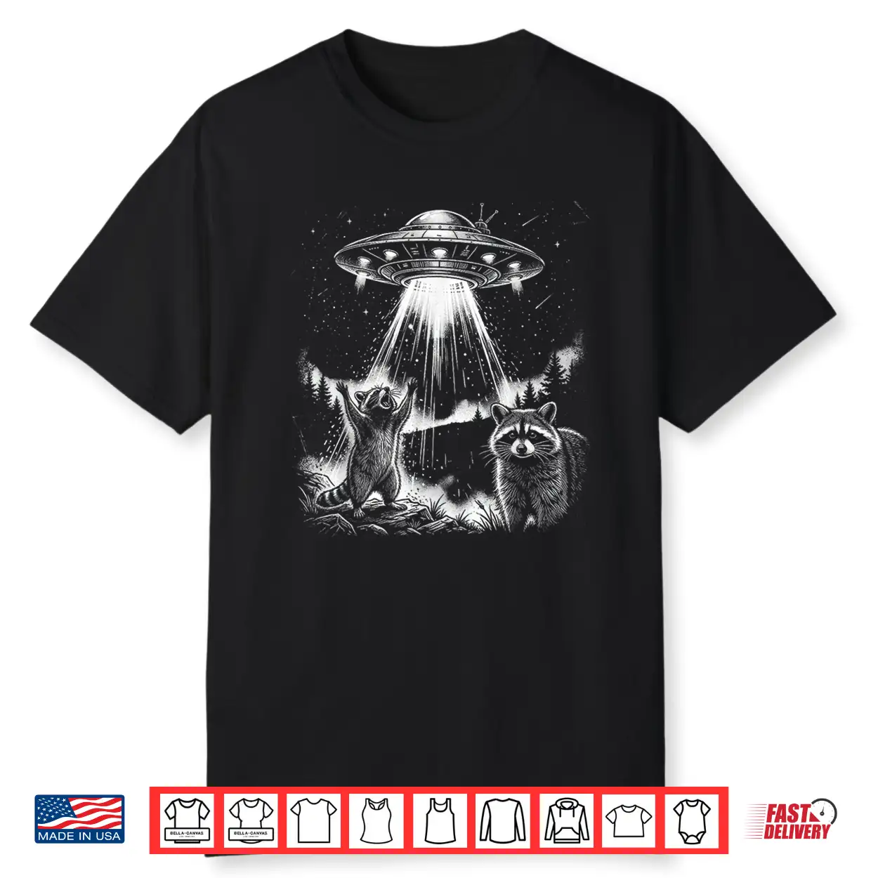 Funny Alien Raccoon Ufo Shirt Funny Alien Raccoon Ufo Shirt