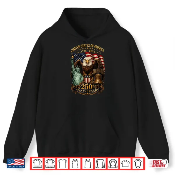 America 250Th Anniversary 1776 2026 Patriotic 4Th Of July Shirt 1 Hoodie America 250th Anniversary 1776 2026 Patriotic 4th of July Shirt