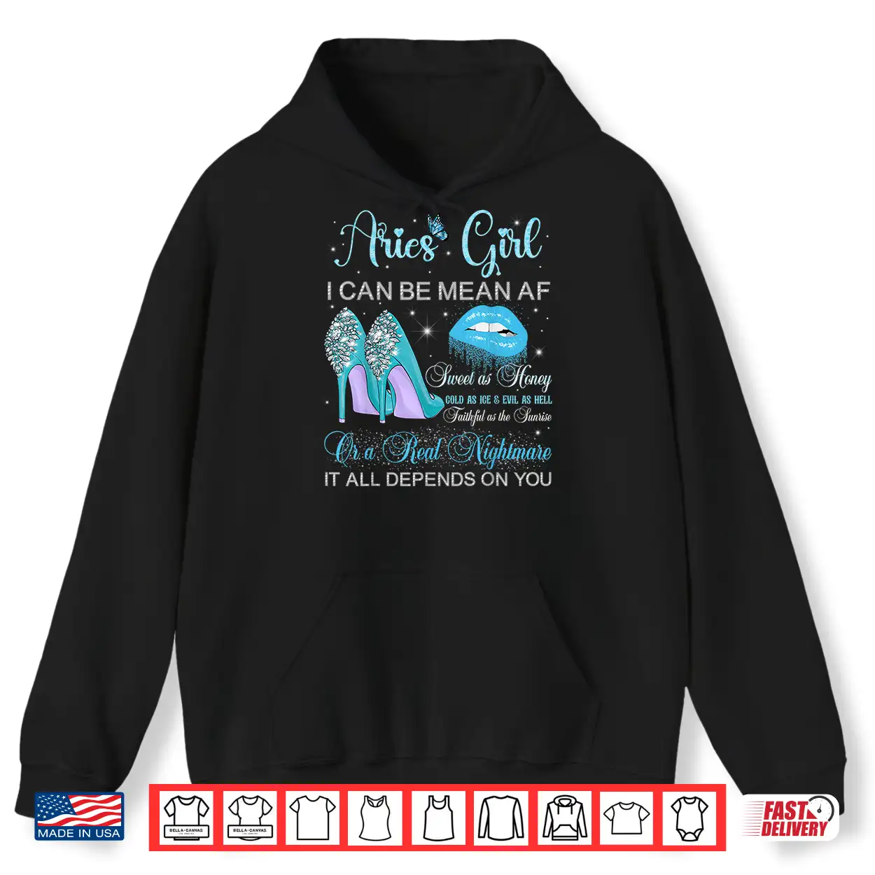 Aries Girl Birthday High Heels Dripping Lips Butterfly Shirt Aries Girl Birthday High Heels Dripping Lips Butterfly Shirt