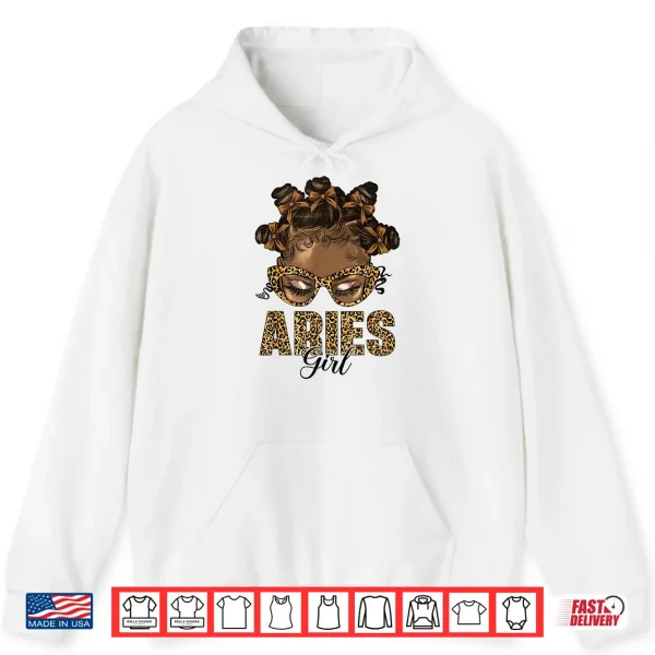 Aries Girl Black Women Bow Knot Hair Zodiac Birthday Shirt 1 Hoodie Aries Girl Black Women Bow Knot Hair Zodiac Birthday Shirt