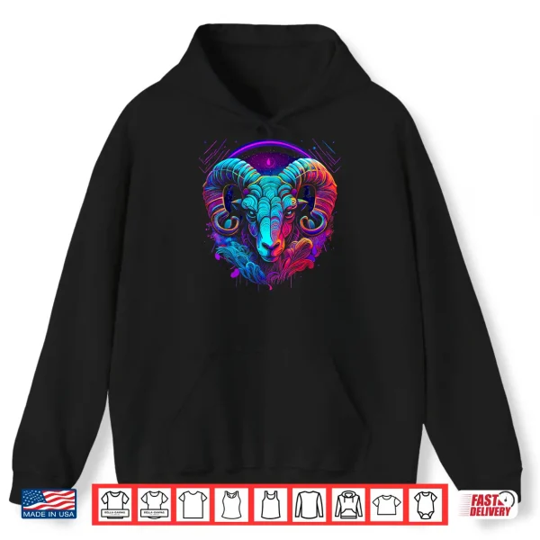 Aries Zodiac Sign Ram Graphic Astrology Cool Horoscope Art Shirt 1 Hoodie Aries Zodiac Sign Ram Graphic Astrology Cool Horoscope Art Shirt