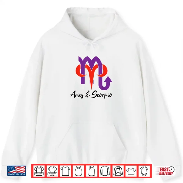 Hoodie Aries and Scorpio Couples Astrology Signs Zodiac Horoscope Shirt