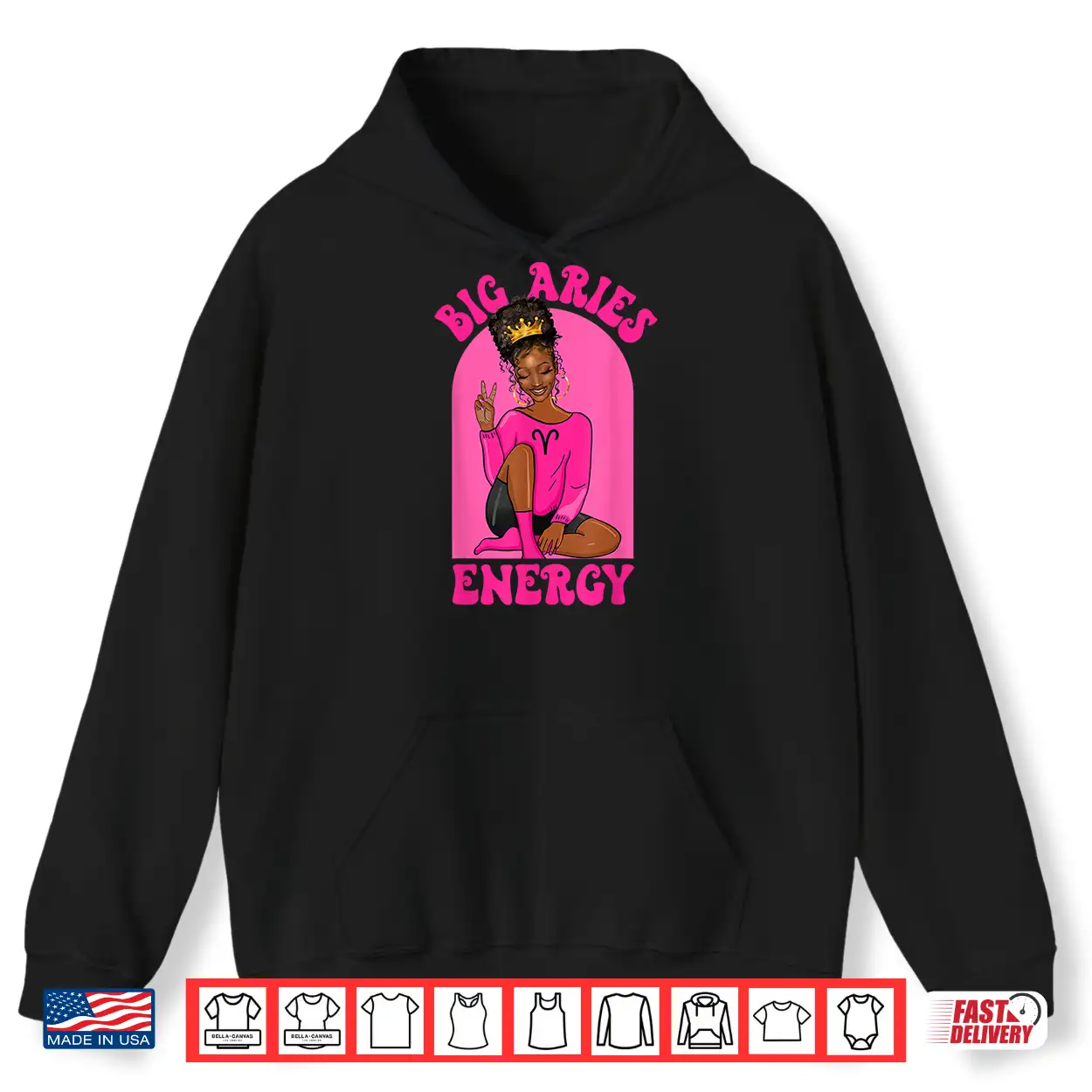 Big Aries Energy African American Black Girl Zodiac Shirt Big Aries Energy African American Black Girl Zodiac Shirt