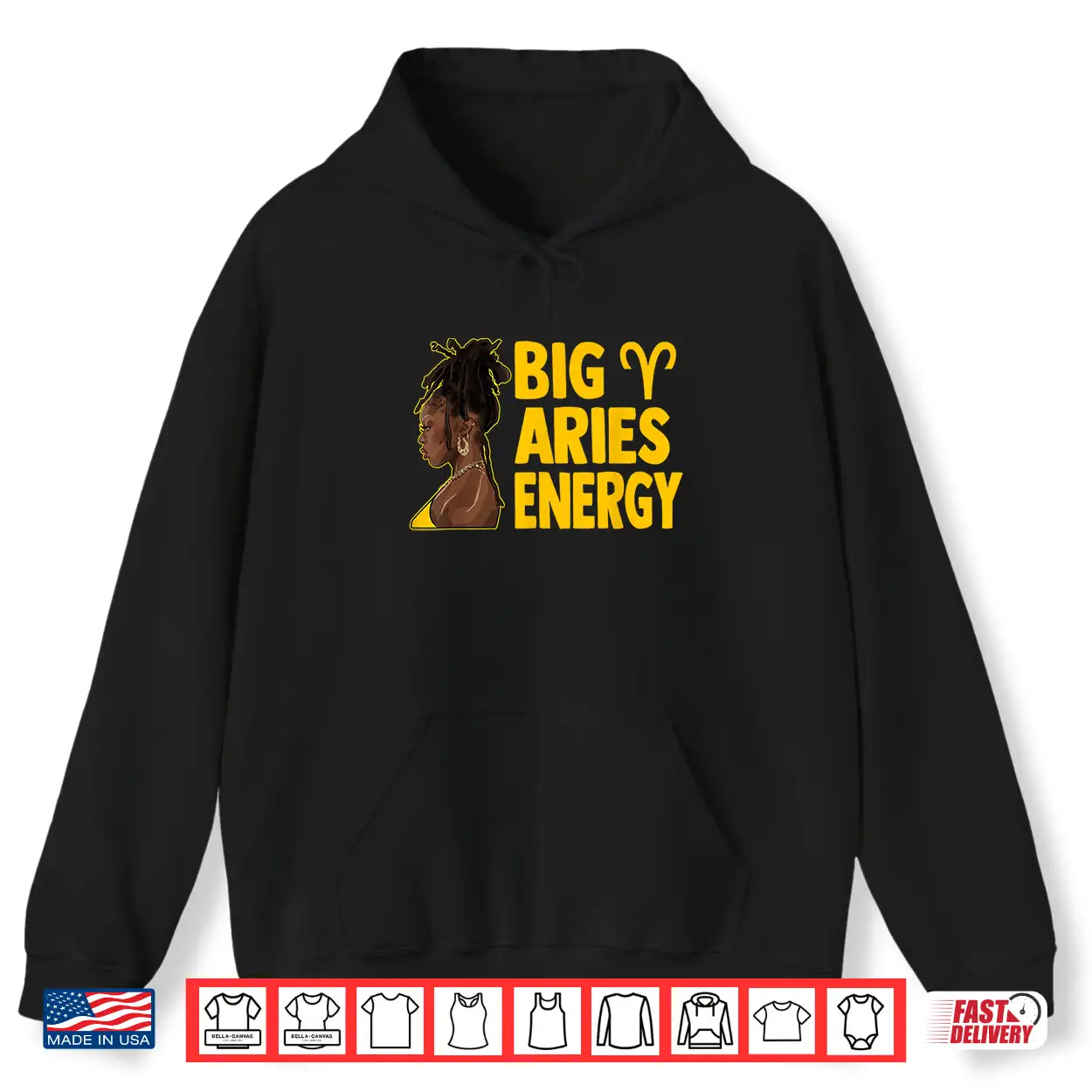 Big Aries Energy Birthday Loc’D Hair Afro Woman Zodiac Shirt Big Aries Energy Birthday Loc’D Hair Afro Woman Zodiac Shirt