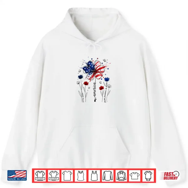 Independence Day Patriotic American Flag Usa Flower Women Shirt 1 Hoodie Independence Day Patriotic American Flag USA Flower Women Shirt