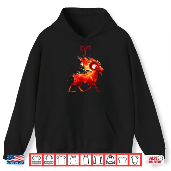 March April Birthday Asian Brush Aries Zodiac Fire Sign Shirt 1 Hoodie March April Birthday Asian Brush Aries Zodiac Fire Sign Shirt