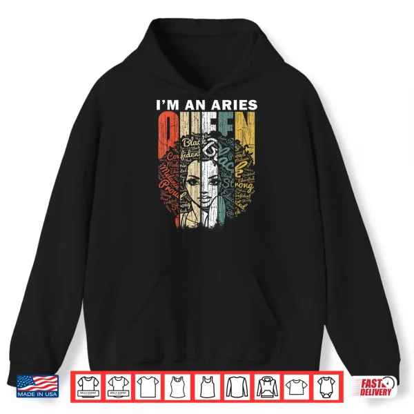 Queen Aries Gifts For Women Shirt February March Bday Shirt 1 Hoodie Queen Aries Gifts for Women Shirt February March Bday Shirt