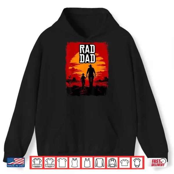 Rad Dad Father And Son Western Sunset Graphic Shirt 1 Hoodie Rad Dad Father and Son Western Sunset Graphic Shirt