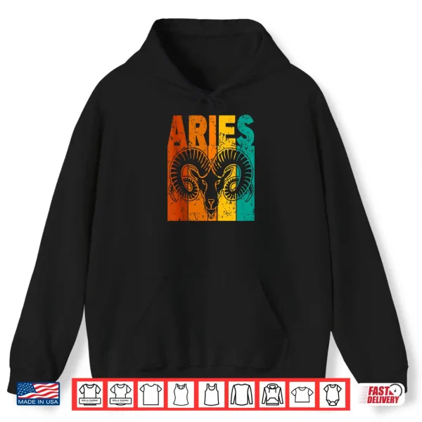 Retro Zodiac Sign Aries Shirt 1 Hoodie Retro Zodiac Sign Aries Shirt