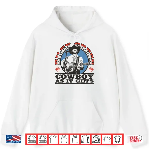 Riley Green Cowboy As It Gets Logo Shirt 1 Hoodie Riley Green Cowboy As it Gets Logo Shirt