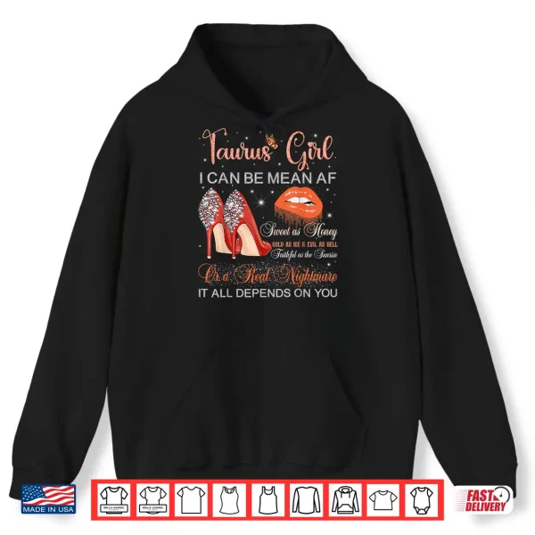 Taurus Girl Birthday High Heels Dripping Lips Butterfly Shirt 1 Hoodie Taurus Girl Birthday High Heels Dripping Lips Butterfly Shirt