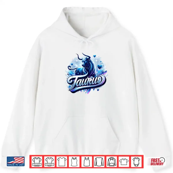 Hoodie Taurus Zodiac Symbol Horoscope Astrology Birthday Shirt