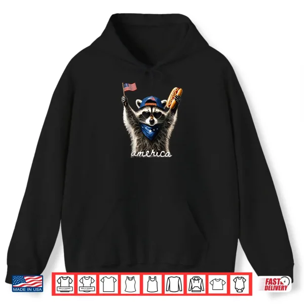 Usa America Raccoon Hot Dog 1776 2026 4Th Of July 250 Years Shirt 1 Hoodie USA America Raccoon Hot Dog 1776 2026 4th of July 250 Years Shirt