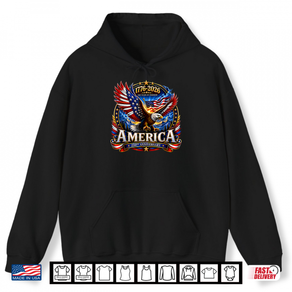 Usa Independence 250Th Anniversary 1776 2026 Patriotic Eagle Shirt