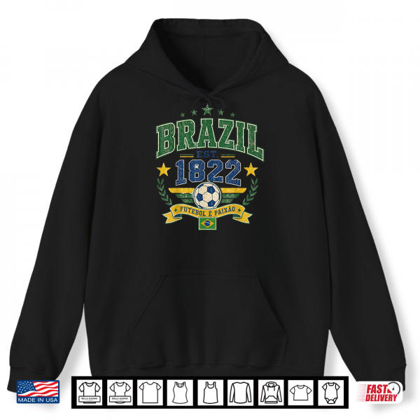 Vintage Retro Faded Brazil Brasilian Men Women Kids Tee Shirt