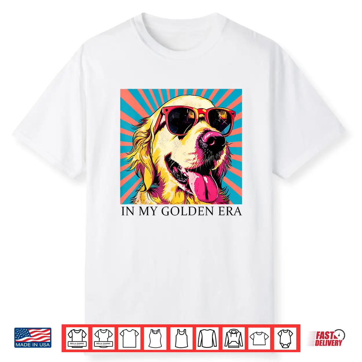 In My Golden Retriever 70S Era Funny Retriever Graphic Shirt In My Golden Retriever 70S Era Funny Retriever Graphic Shirt
