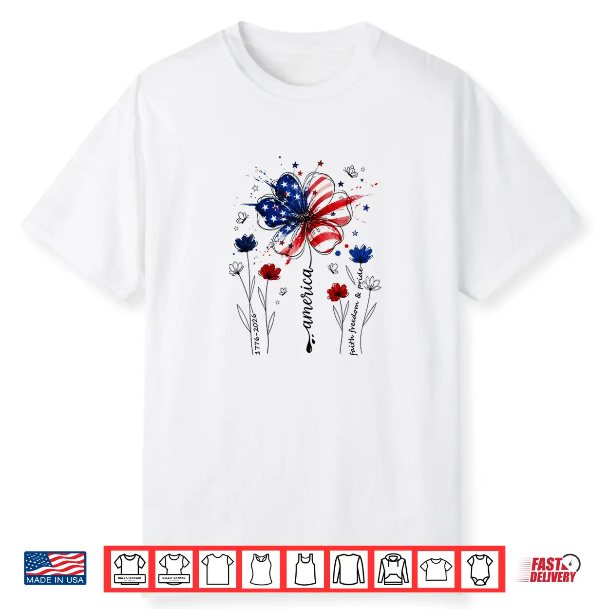 Independence Day Patriotic American Flag Usa Flower Women Shirt Independence Day Patriotic American Flag Usa Flower Women Shirt