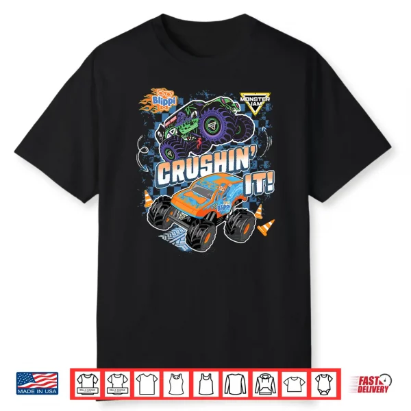 Kids Blippi Grave Digger Crushin’ It Shirt