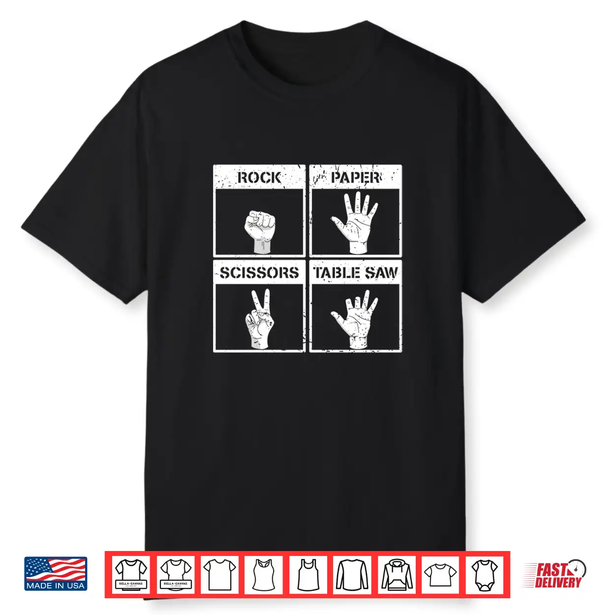 Mens Rock Paper Scissors Table Saw Funny Missing Fingers Injury Performance Shirt Mens Rock Paper Scissors Table Saw Funny Missing Fingers Injury Performance Shirt