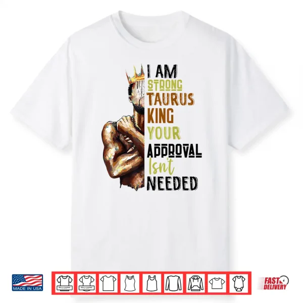 Mens Taurus King Black Man Zodiac Sign Gift Astrology Mens Shirt