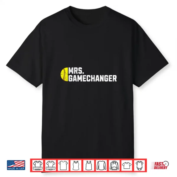 Mrs. Gamechanger Softball Scorekeeper Love Shirt