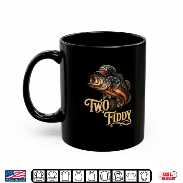 Mug 1776 2026 Bass Fishing USA Flag 250th Birthday Two Fiddy Shirt